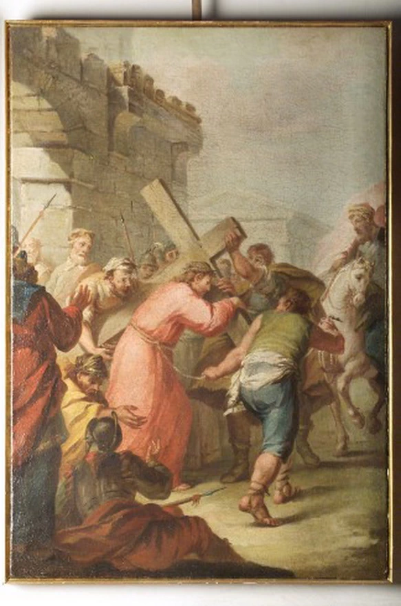 Gesù Cristo aiutato dal Cireneo - Chiesa di S. Giobbe e S. Bernardino, Camposan Giobbe, Venezia